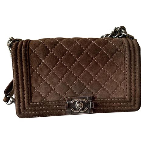 brown chanel boy bag|chanel handbags brown color.